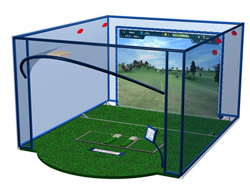 Simulateur Visiotics golf indoor - Réalisation 3D - 3DS Max 1996 à 2003 Simulateur Visiotics golf indoor