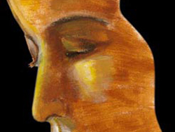 Visage réalisé à la gouache