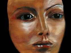 Visage réalisé à la gouache